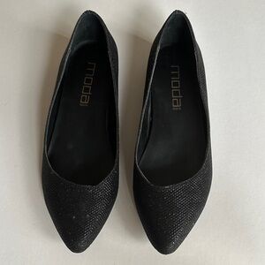 Moda Spana Sparkling Black Women's Flats size 6 1/2M